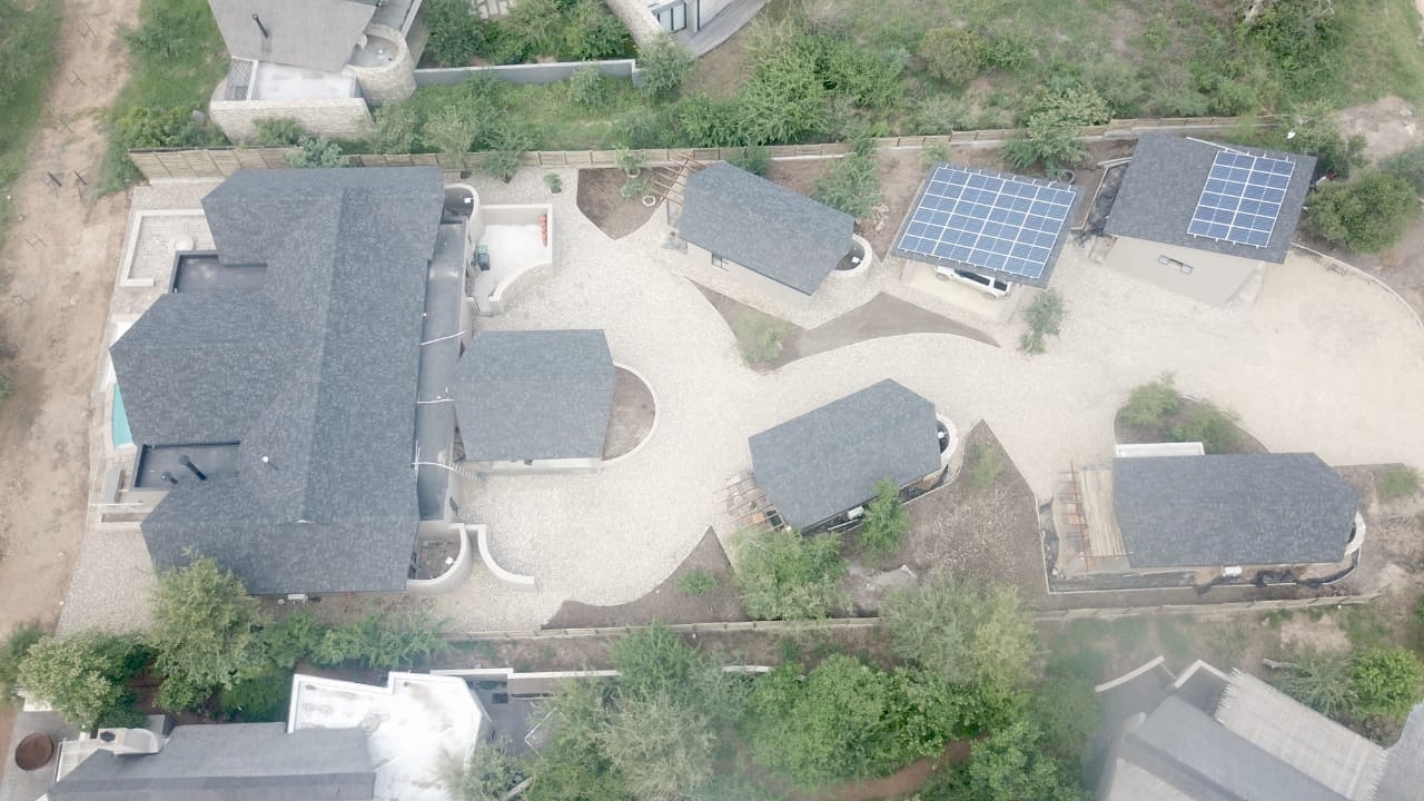 Aerial view of Crocodile Rock River Lodge