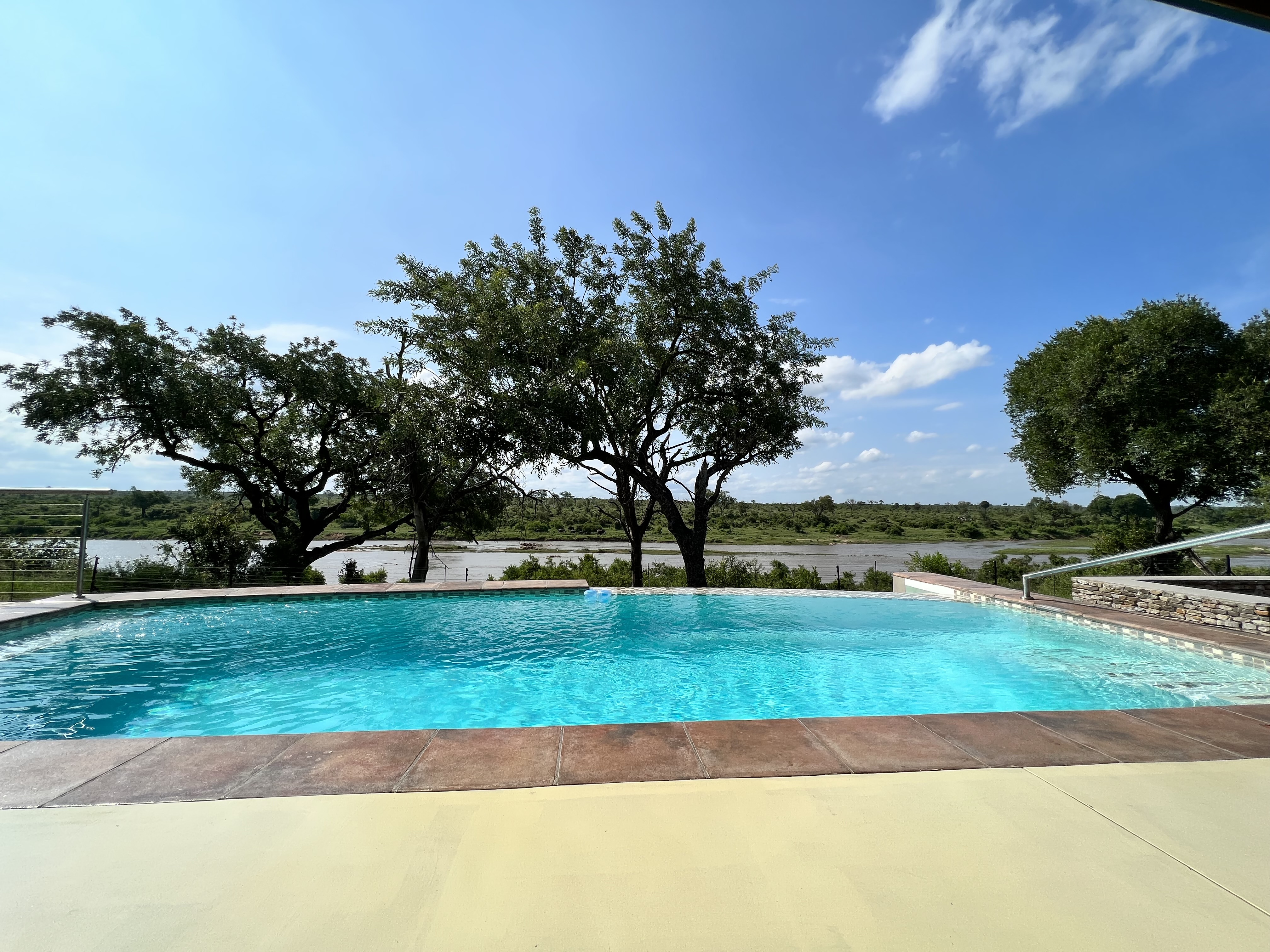 Infinity pool overlooking the Crocodile River and Kruger National Park